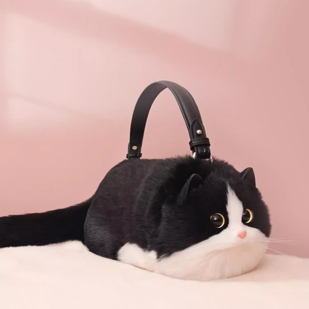 Black and White Cat Purse