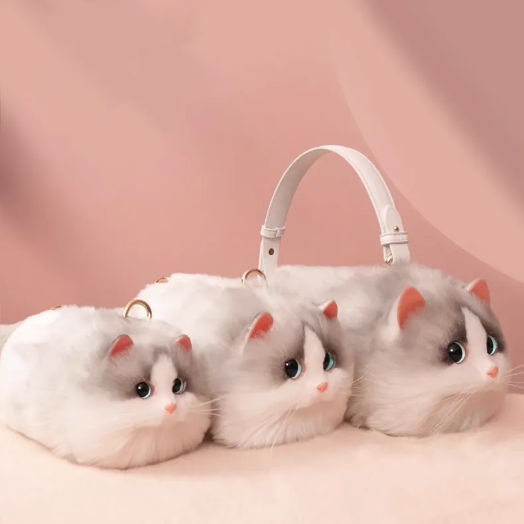 Shaded Silver Kitty Handbag - Image 2