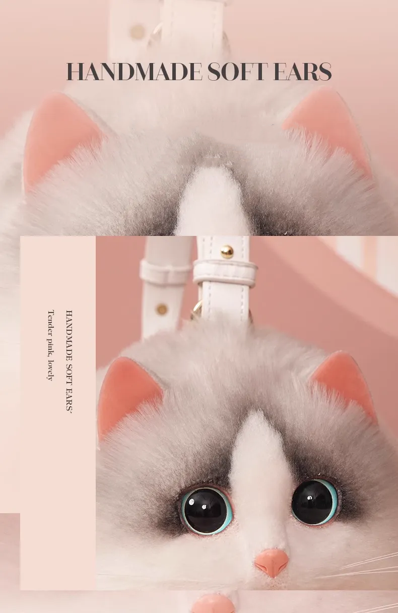 Shaded Silver Kitty Handbag - Image 4