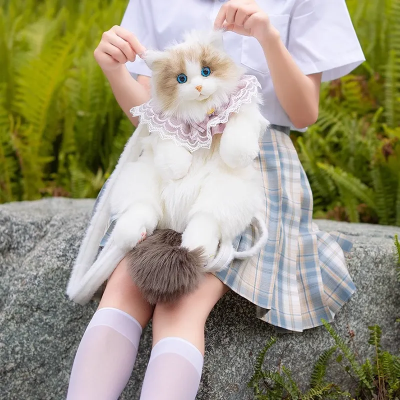 Furry Ragdoll Cat Backpack - Image 5