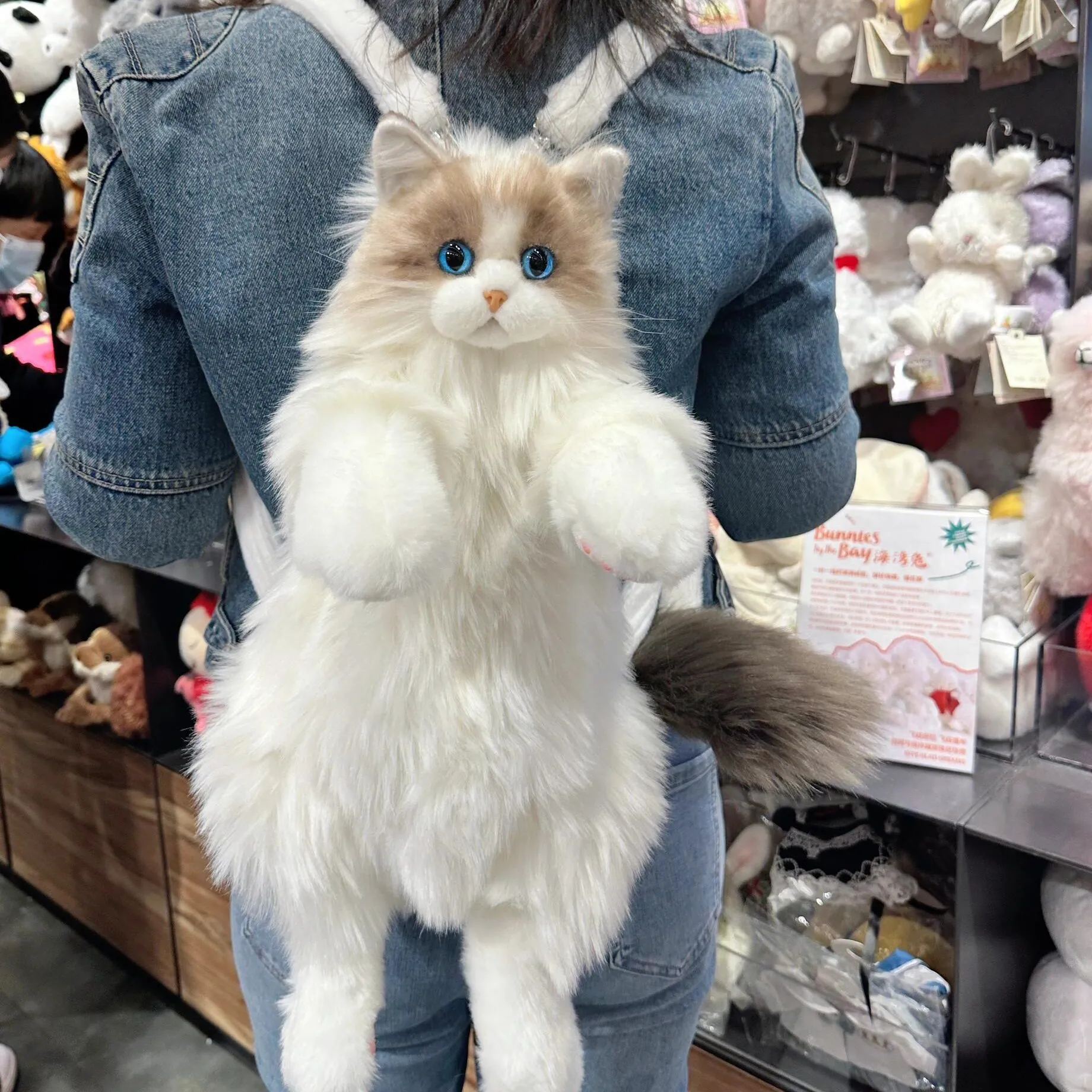 Furry Ragdoll Cat Backpack - Image 4